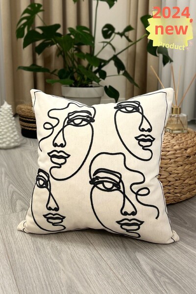 Filamente Special Design Real Punch Punch Pattern Bohemian Throw Pillow Cover Beige