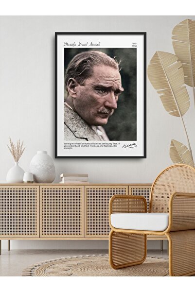 HOMEPACK Tablou cu rama din lemn negru Poster cu rama Decor artistic modern d...