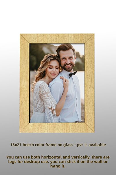 Bytwo إطار 15x21 - قطعة واحدة من خشب الزان 15x21 A5 إطار MDF - إطار خشبي