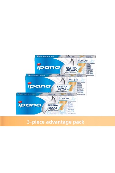 İpana معجون أسنان أبيض كامل 7 إضافات 65 مل - 7 تأثيرات في واحد، بيضاء إضافية ...