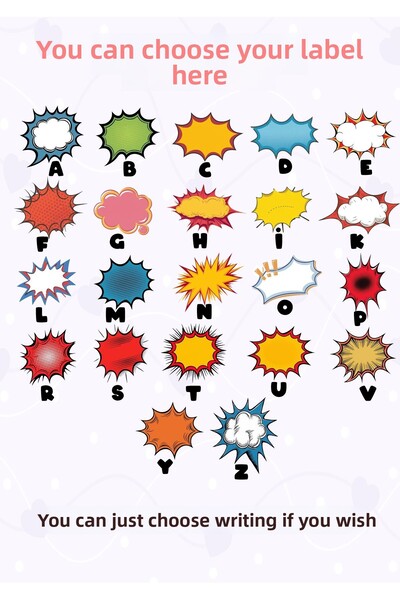 Ettycat Design School Label Pen Notebook Label Custom Name Writable Label Set Set16
