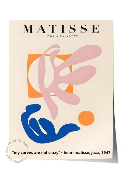 Postifull Αφίσα Παστέλ Σχεδίου Henri Matisse - Χωρίς πλαίσιο, Αφίσα Εικονογρά...