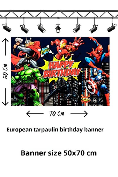 snowparty Πανό γενεθλίων με θέμα τους Εκδικητές των Εκδικητών των Αβέντζερς