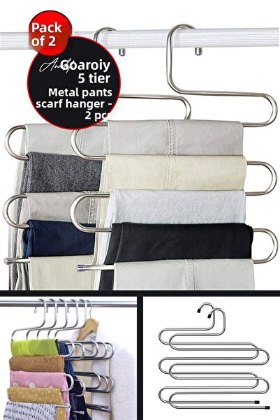 Ufak Tefek Şeyler قطعتان من حامل الشالات والمناديل الداخلية العملي لخزانة الم...