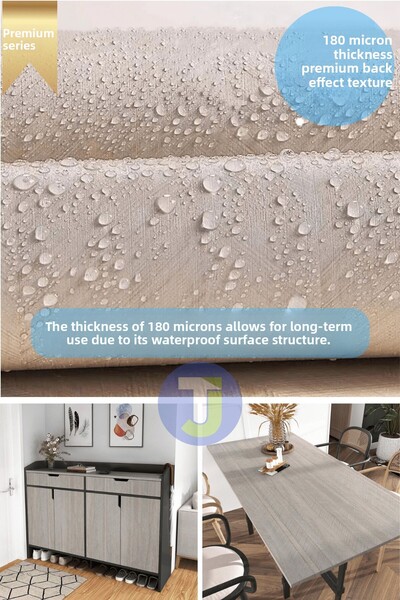 Technojet Self Adhesive Textured Herringbone Pattern Premium Kitchen Wall Cabinet Covering 60Cmx100Cm