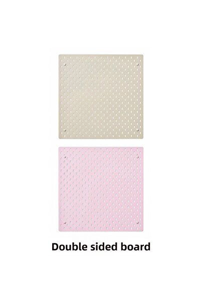 IKEA Двустранна многофункционална дъска Skadis, бежово и розово, 56x56 см