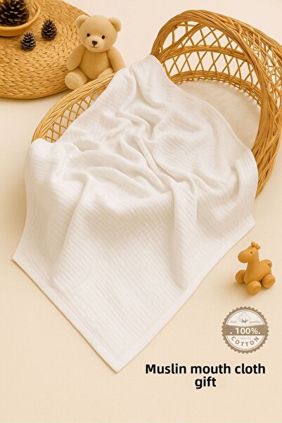 Fulya Tuhafiye بطانية أطفال من القطن 100% مكونة من 4 طبقات من الموسلين معتمدة...