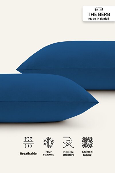 TheBerb |   Set of 2 Combed Cotton Pillowcases |   100% Cotton |   50 X 70 cm |   Zippered