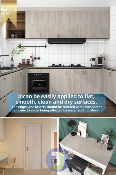 Technojet Premium Textured Herringbone Patterned Kitchen Wall Covering - 60Cmx500Cm