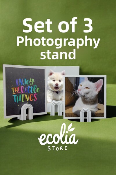 Main Collectibles Minimalist Photo Stand - Set of 3