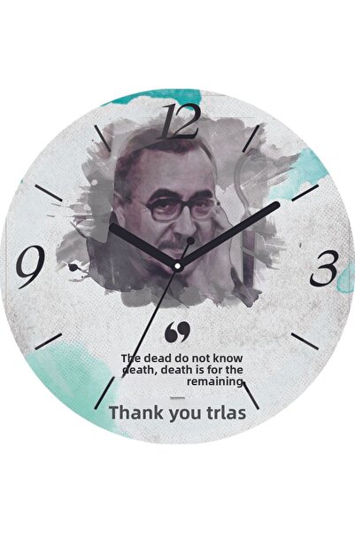 ART HEDİYE ساعة حائط زجاجية حقيقية من Şükrü Erbaş Dead Not Know Death