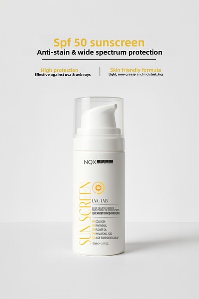 NQX PULL PROFESSIONAL Sunscreen Spf 50 Factor Anti-Blemish, High Protection, ...