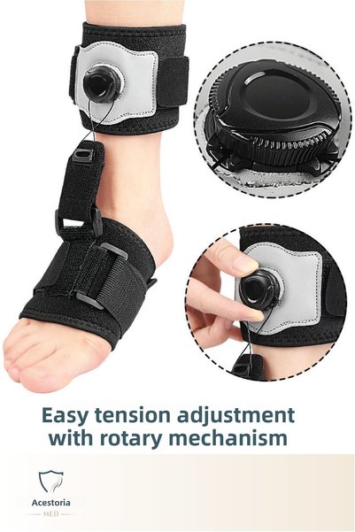 Akestoria Med Adjustable Dorsi Flexion Foot Bandage Can Be Used Right and Left with 2 Pieces