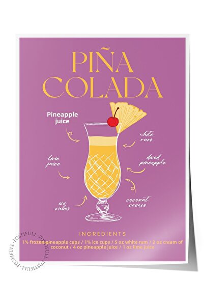 Postifull Αφίσα τοίχου με θέμα το κοκτέιλ, αστική αφίσα χωρίς πλαίσιο - Διακό...