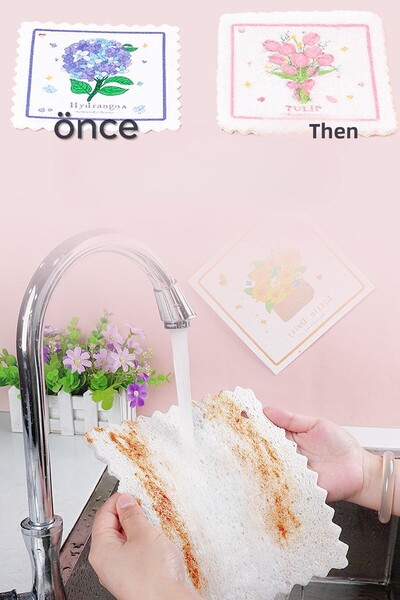 ARVALE 3 قطع من قماش الإسفنج السحري المتفجر - أداء تنظيف مدمج وشامل في ثوانٍ