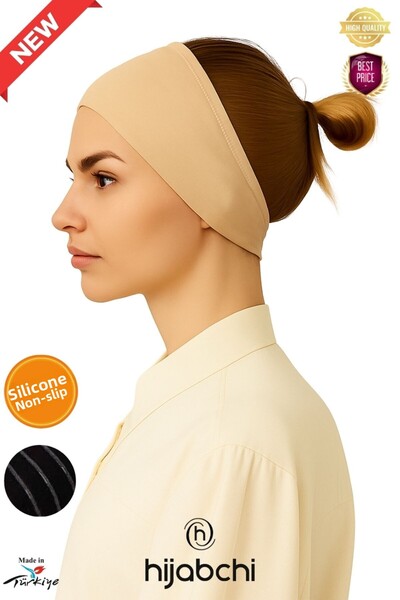 hijabchi Bandana din silicon Bone Tesettür Lenjerie de corp - Bej