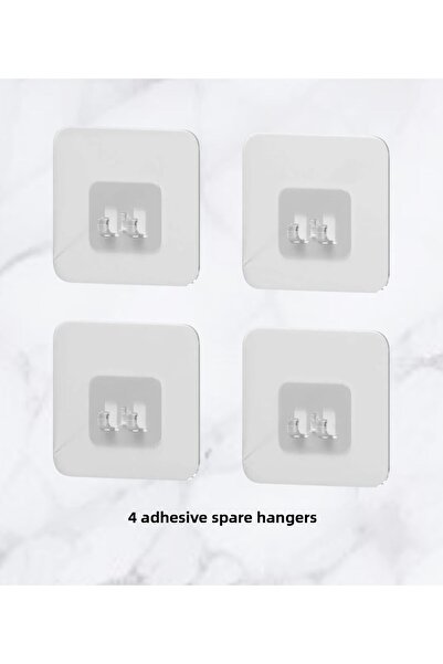 wearme ملصق حامل حمام لاصق قوي للغاية مكون من 4 حامل وحامل وشماعة بديلة