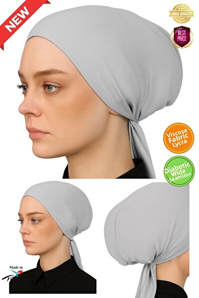 hijabchi ملابس داخلية إسلامية واسعة مقاس XL - قماش فيسكوز L قماش قابل للتمدد - ملابس داخلية لمرضى السكري - رمادي فاتح