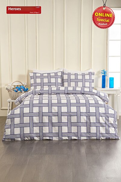Kahramanlar Serap Double Duvet Cover Set 100% Cotton