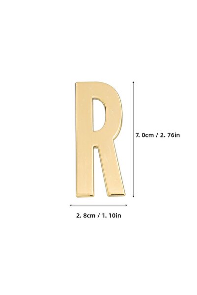 Choice about 7x3cm R 1Pcs Metal Self Adhesive House Number English Alphabet L...