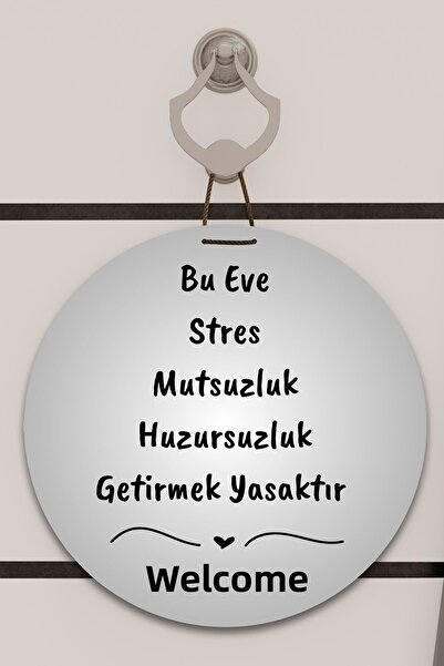 Dormot Home Imprimare digitală gri, ornament pentru ușă cu model "This is the...