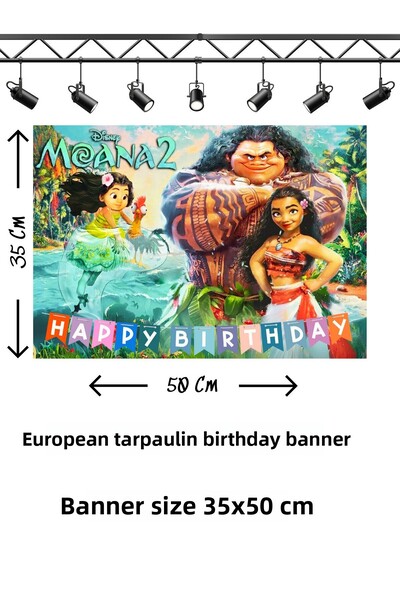 snowparty Πανό γενεθλίων με θέμα τη Μοάνα