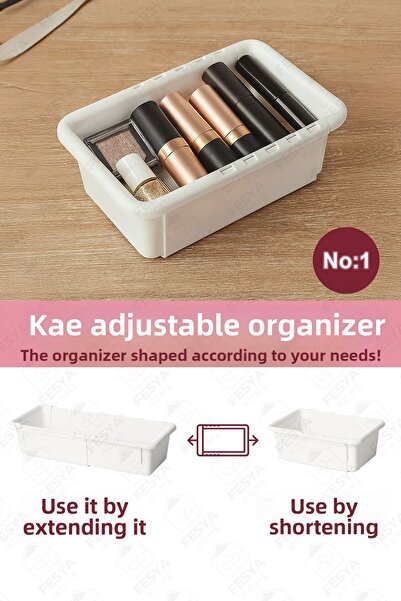 Fesya Home Organizator de machiaj extensibil KAE nr. 1 - Organizator modular ...