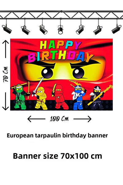 snowparty Πανό γενεθλίων με θέμα το Ninjago