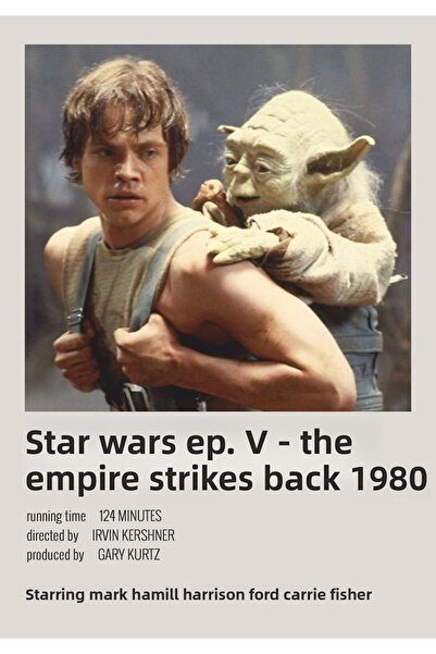 fırsatlar diyarı Războiul Stelelor Ep. V-the Empire Strikes Back Film Info Card Poster de perete cu carduri de informații