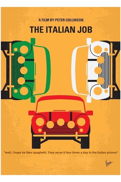 Universal No279- Poster decorativ din lemn cu tematică „The Italian Job”