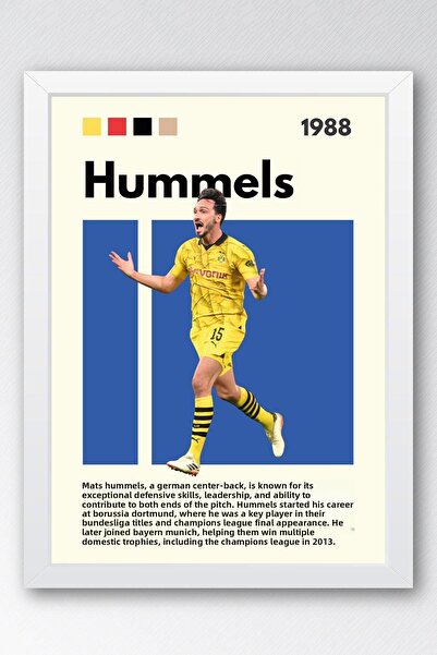 Saturn Πίνακας με κορνίζα Mats Hummels - Διακοσμητικός πίνακας με αφίσα ποδοσ...