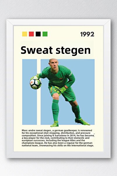 Saturn Marc-Andre Ter Stegen Framed Painting - Decorative Framed Football Pla...