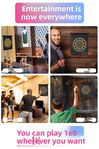 Telvesse مجموعة سهام مغناطيسية كبيرة الحجم مكونة من 6 سهام، لعبة سهام مغناطيسية ثنائية الاتجاه لا تؤذي الجدار