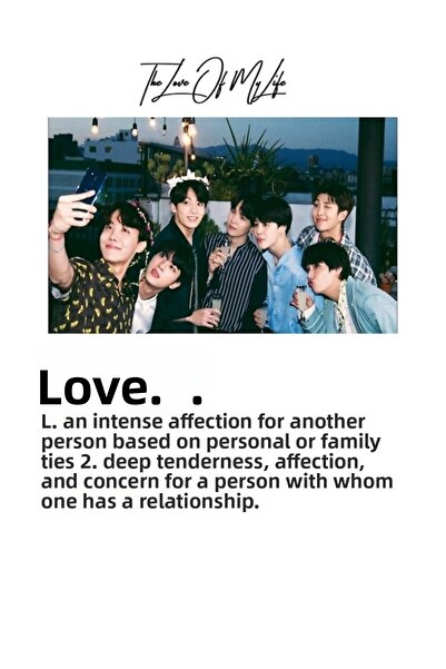 Universal Poster decorativ din lemn Love Bts Code5479