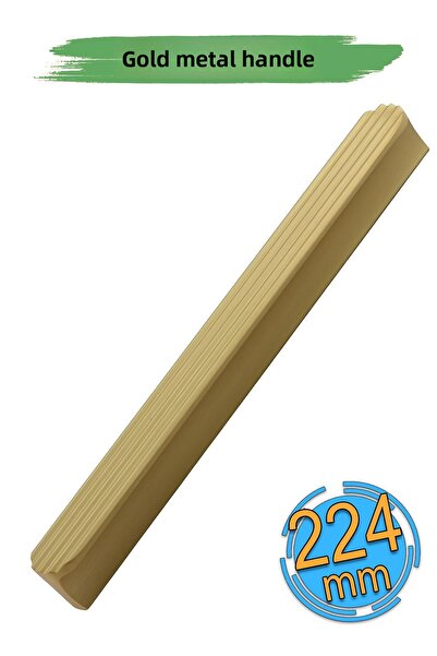 Badem10 Dombay (Aur Mat) Mâner metalic 224 mm 22,4 cm Sertar de mobilier Dulap de bucătărie Mâner dulap Mânere Kulb