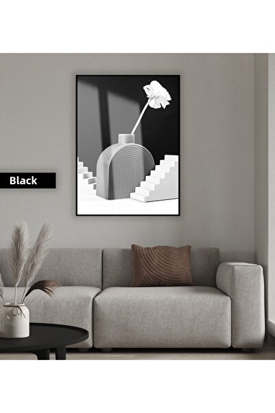 Harikabirev HARİKABİREV | ROSE BOHEMĂ NEGRĂ&ALBĂ ÎN VASE MODEL 02 | TABLA DE ...