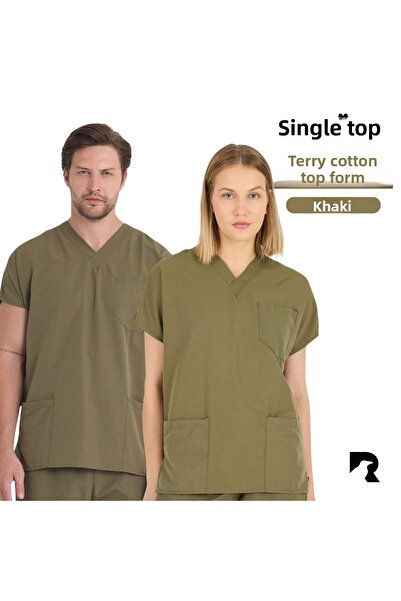 KARGA ÜNİFORMA TEK TOP JERSEY - زي موحد للممرضات والأطباء بأكمام الخفاش للجنسين