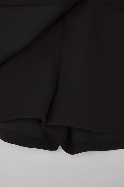 Trendyol Collection Black Button Detail Mini Shorts Skirt Shorts & Bermuda Twoaw26Sr00027