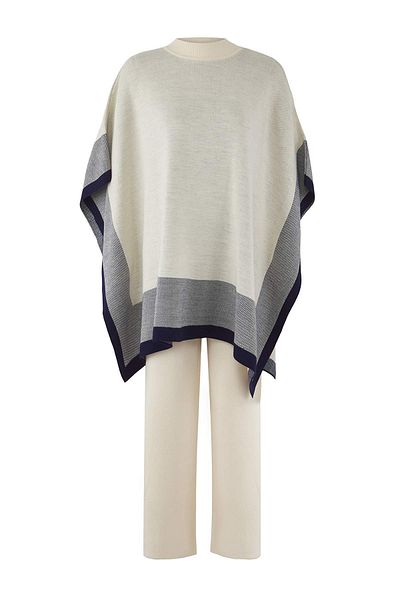 Trendyol Modest Navy Blue Relaxed Pike Plain Knitwear Hijab Bottom - Top Set Tctaw25Us00018