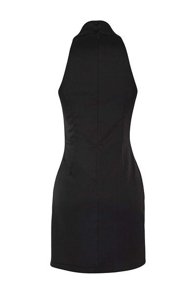 Trendyol Collection Сия Дегаже Яка Сатен Мини Тъкан Рокля TPRSS25EL00322