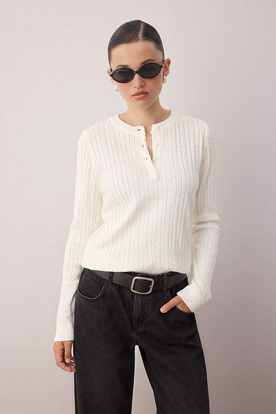 Trendyol Collection Black-Ecru*001 Crew Neck 2-Piece Knitwear Sweater Twoaw26Kz00187