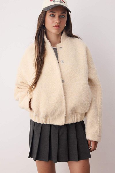 Trendyol Collection Ecru Regular Thin Jacket Coat