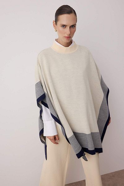 Trendyol Modest Navy Blue Relaxed Pike Plain Knitwear Bottom - Top Set Tctaw25Us00018