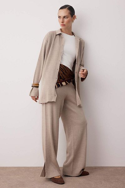 Trendyol Modest Stone Slit Detailed Cardigan-Pants Knitwear Suit Tctaw23Us00028