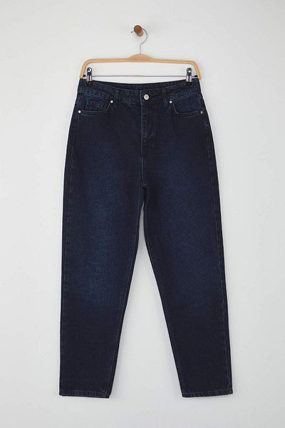 Trendyol Collection Midnight Blue High Waist Mom Jeans Twoaw26Je00054