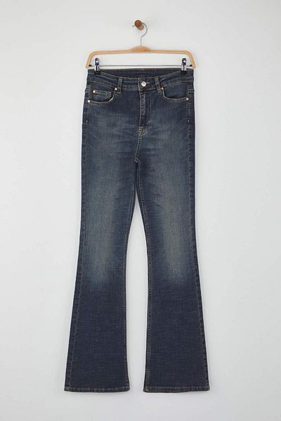 Trendyol Collection Teen Anthracite Normal Waist Spanish Leg Flare Jeans Twoaw26Je00097