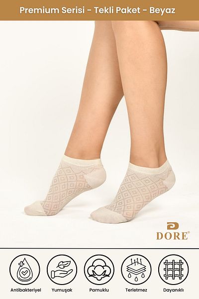 Dore Original Non-Sweating 1 Pair Invisible Sports Shoes Sneaker Premium Cotton Comfort Model Booties Socks