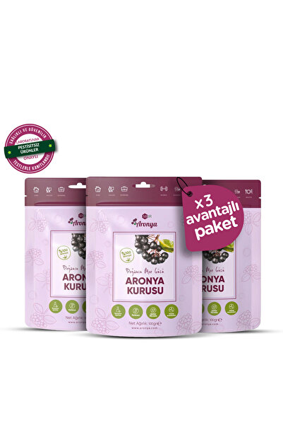 Mor Aronya Kurusu 100 gr 3’lü Paket – Katkısız, Doğal Atıştırmalık ve Antioksidan Kaynağı
