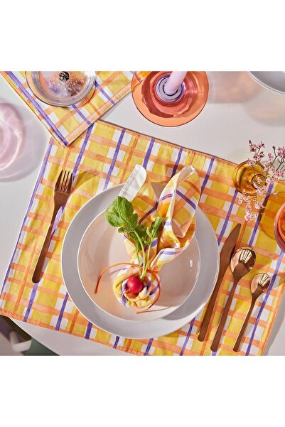 IKEA amerikan servis, çok renkli, 35x45 cm 4'lü set