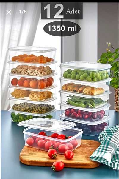 VİZYON Horizontal Diffuse Refrigerator Organizer Storage Container Microwave Container